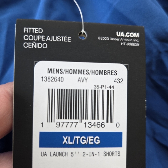 Under Armour Men's UA Launch 5'' 2-in-1 Shorts - Royal Blue,  Extra  Large XL - Picture 5 of 11
